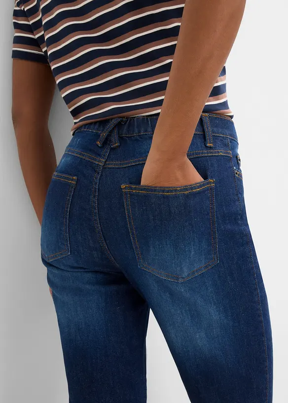 Bootcut Jeans High Waist, med bekv&auml;m midja, bonprix