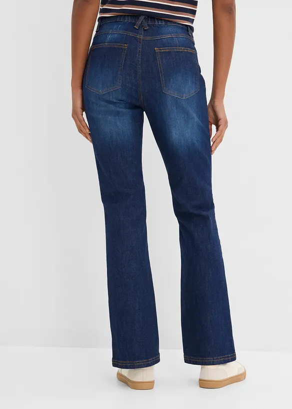 Bootcut Jeans High Waist, med bekv&auml;m midja, bonprix