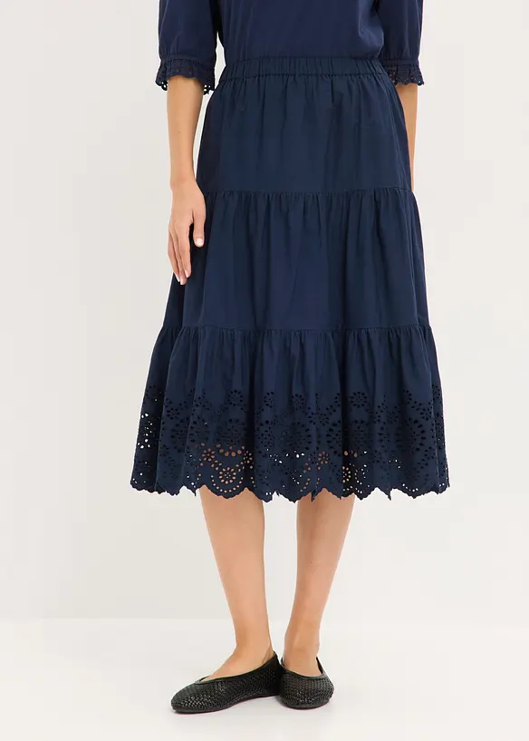 V&aring;dkjol med h&aring;lbroderi, bonprix