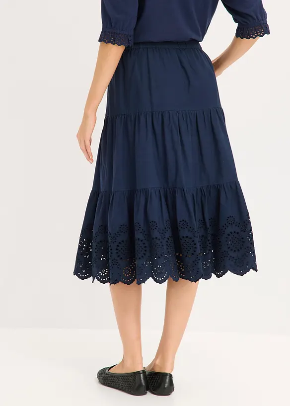 V&aring;dkjol med h&aring;lbroderi, bonprix