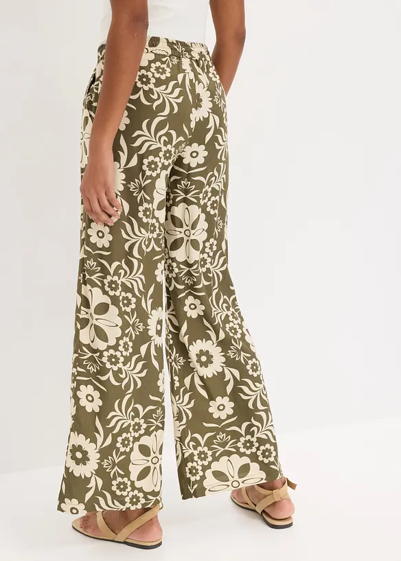 Vid byxa i b&ouml;ljande viskos, bonprix