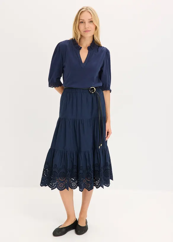 V&aring;dkjol med h&aring;lbroderi, bonprix