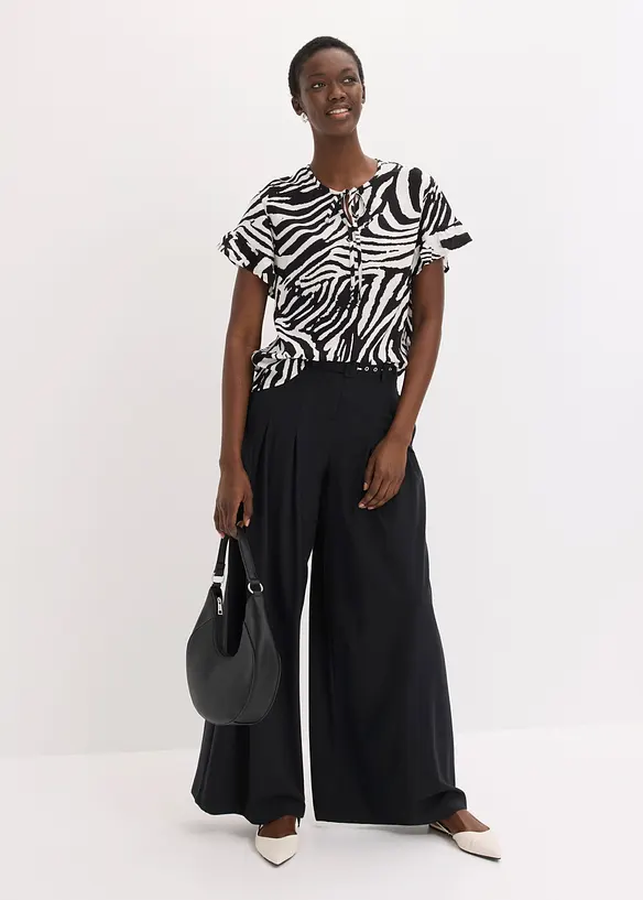 Avslappnad blustunika i viskos, bonprix