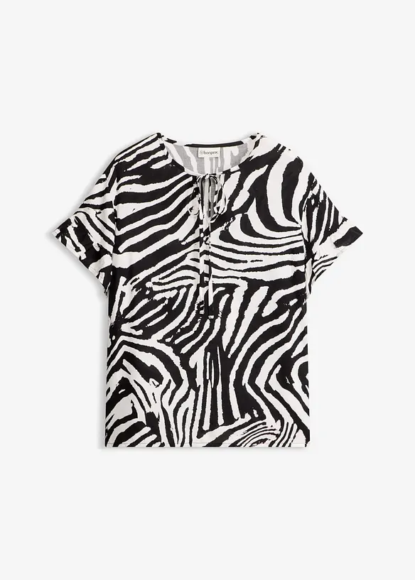 Avslappnad blustunika i viskos, bonprix