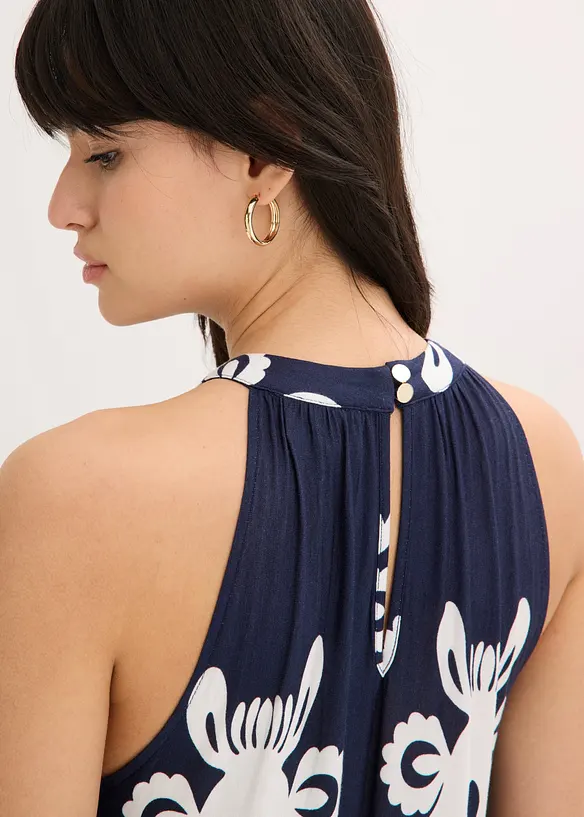 Jerseykl&auml;nning i mjuk viskosmix, bonprix