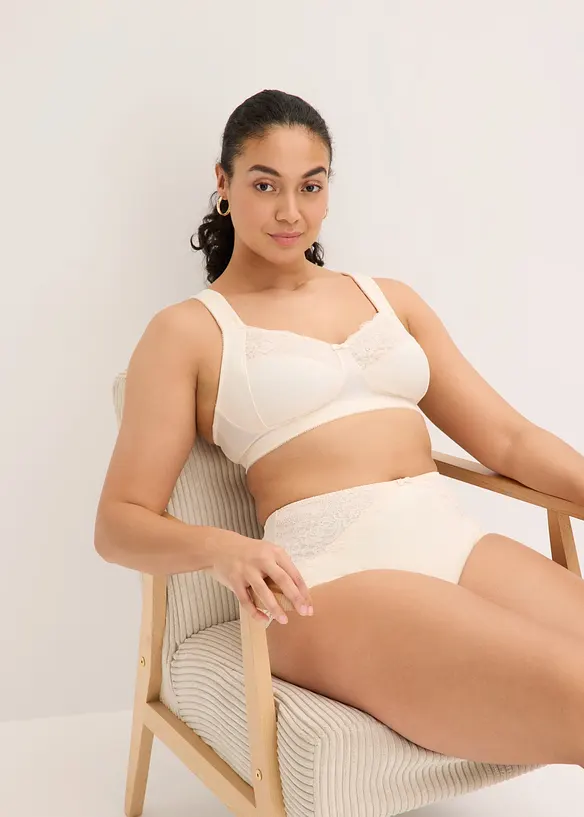 Avlastande BH utan bygel, med vadderade axelband, bonprix