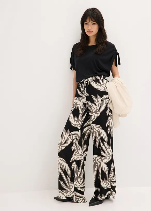 Vid byxa i b&ouml;ljande viskos, bonprix