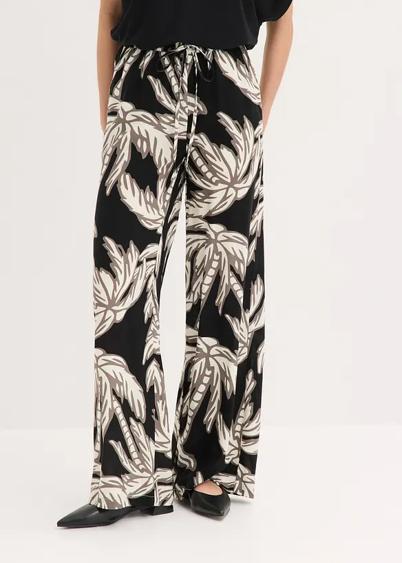 Vid byxa i b&ouml;ljande viskos, bonprix