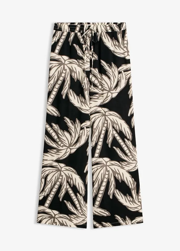 Vid byxa i b&ouml;ljande viskos, bonprix