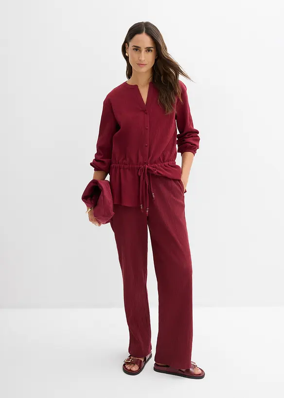 Dra p&aring;-byxa med struktureffekt, bonprix