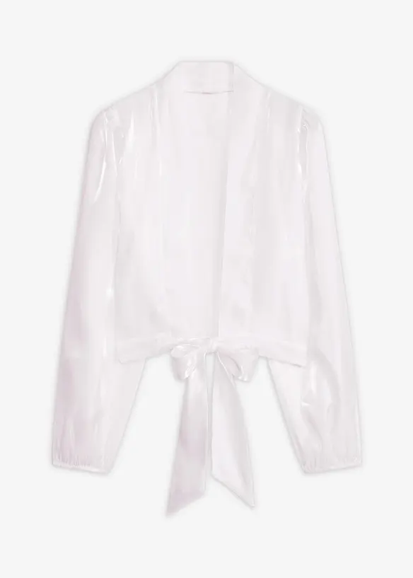 Bolero av tunn tyll med knytdetalj, bonprix