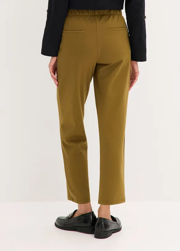 Byxa med gubbveck i barrelmodell, bonprix