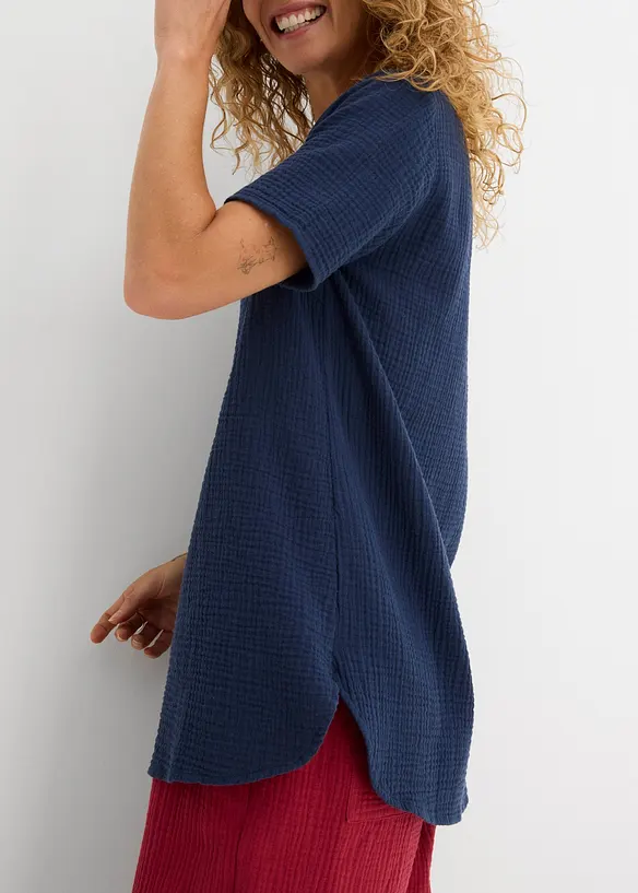 L&aring;ng muslintunika i ren bomull, bonprix