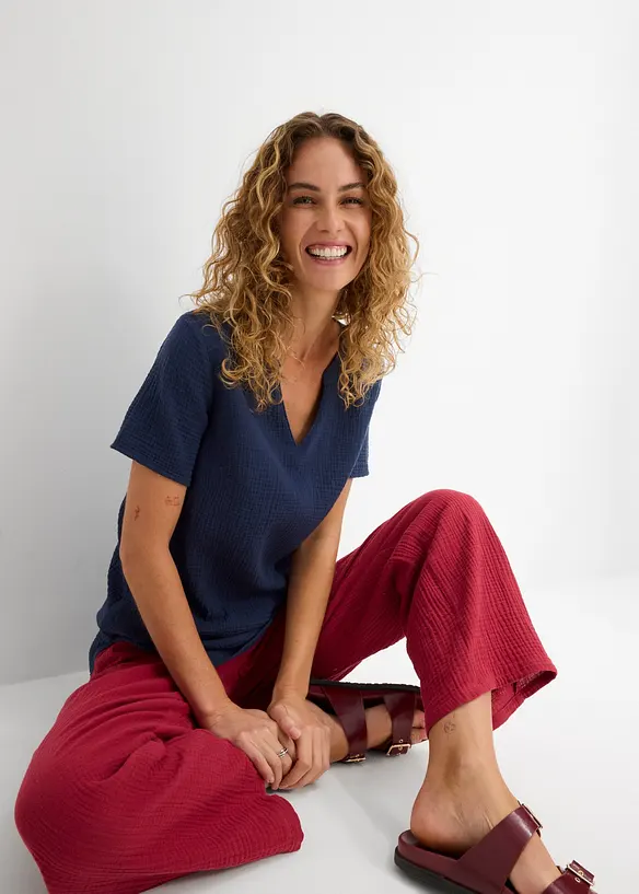 L&aring;ng muslintunika i ren bomull, bonprix