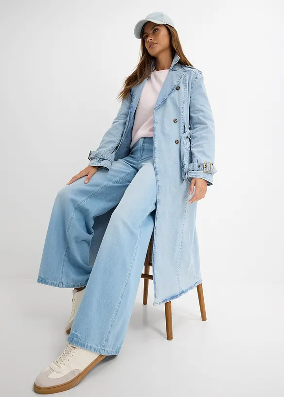 Trenchcoat i denim, bonprix