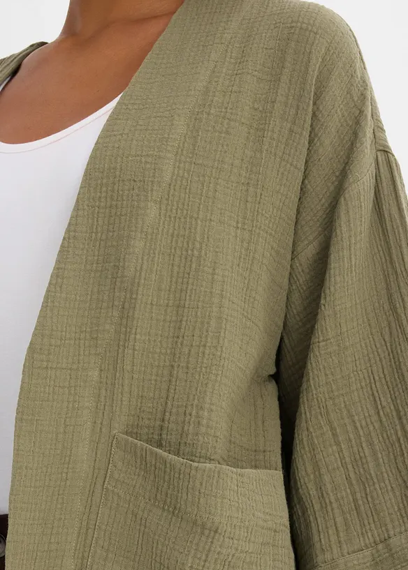 Kimono i luftig bomullsmuslin, bonprix