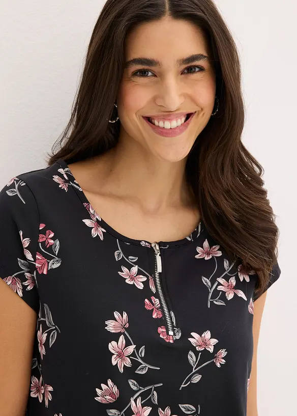 Oversizetopp i bomullsmix, bonprix