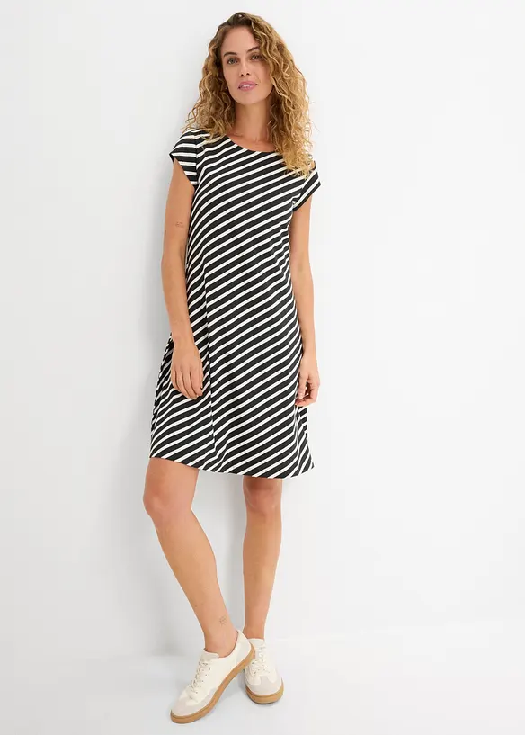 Jerseykl&auml;nning i kroppsn&auml;ra modell, bonprix