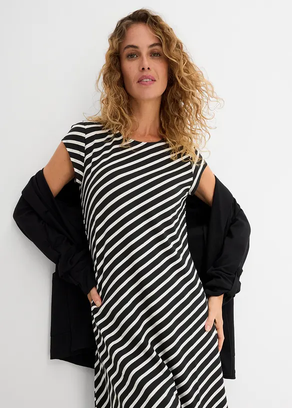 Jerseykl&auml;nning i kroppsn&auml;ra modell, bonprix