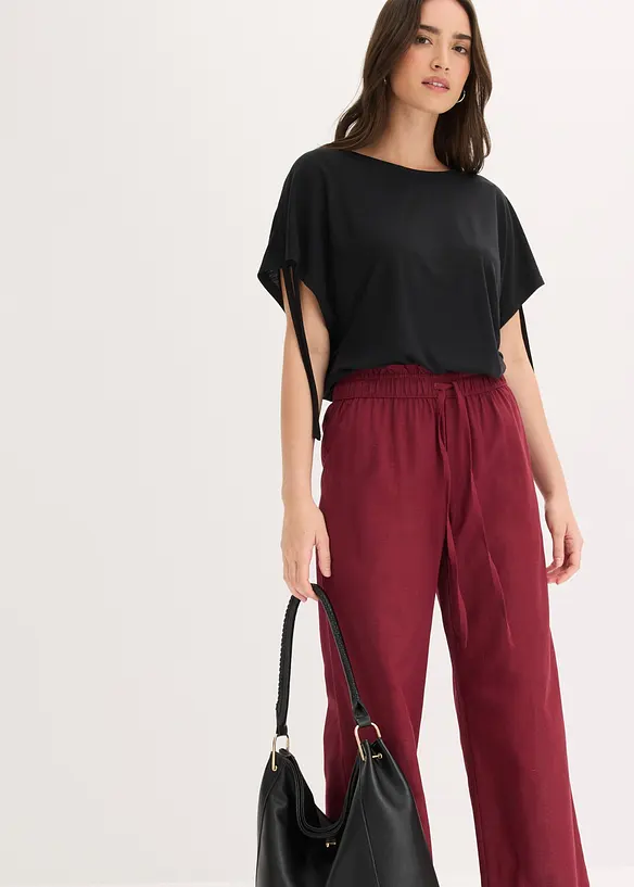 Palazzobyxa i luftig viskosmix, bonprix