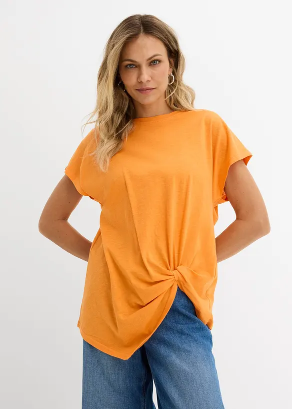 Topp med knutdetalj i ekologisk bomull, bonprix
