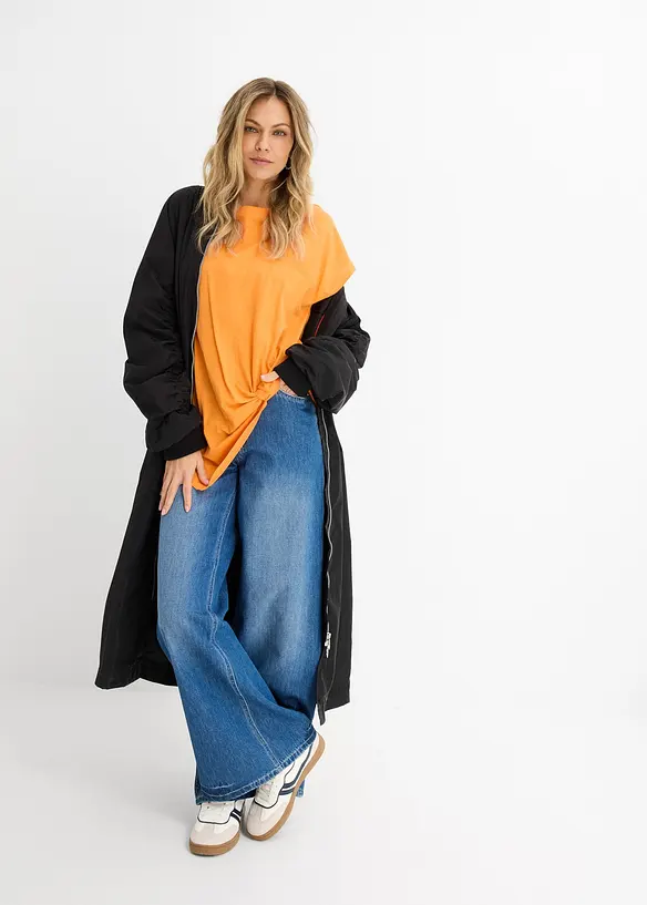 Topp med knutdetalj i ekologisk bomull, bonprix