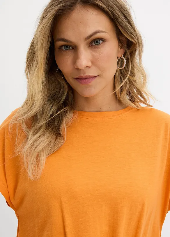 Topp med knutdetalj i ekologisk bomull, bonprix