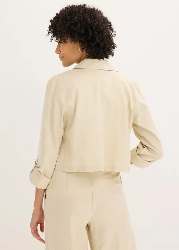 Blusjacka i linnemix, bonprix