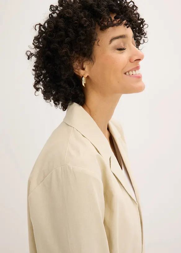 Blusjacka i linnemix, bonprix