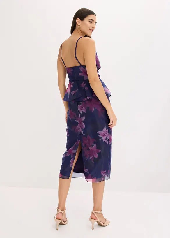 Cocktailkl&auml;nning av mjuk tyll med virkad bes&auml;ttning, bonprix