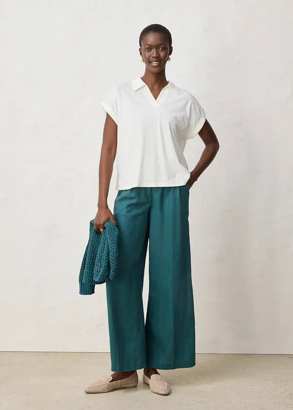 Pik&eacute;tr&ouml;ja med silke, vid modell, bonprix