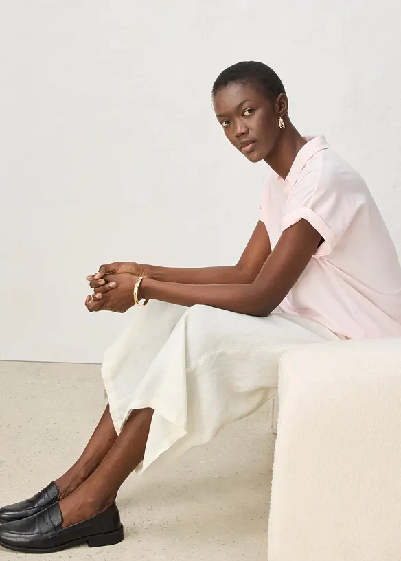 Pik&eacute;tr&ouml;ja med silke, vid modell, bonprix