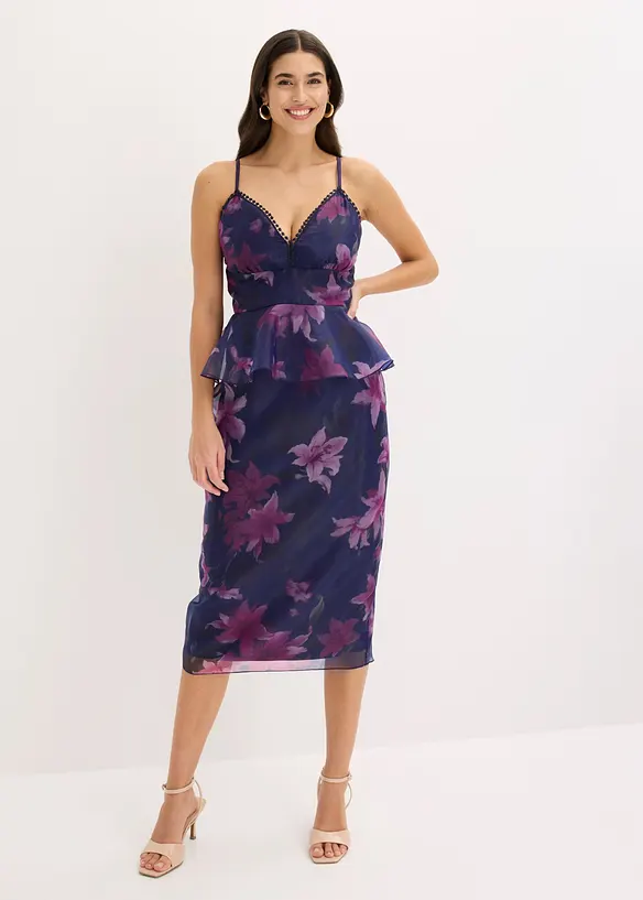 Cocktailkl&auml;nning av mjuk tyll med virkad bes&auml;ttning, bonprix