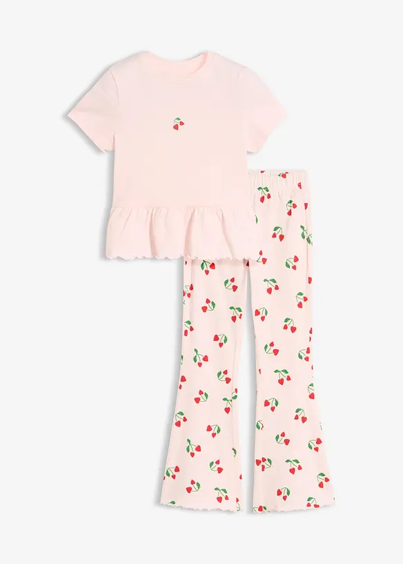 Topp och utst&auml;llda leggings (2 delar), bonprix