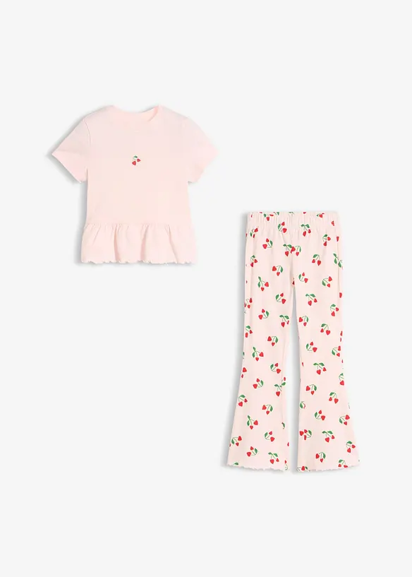 Topp och utst&auml;llda leggings (2 delar), bonprix