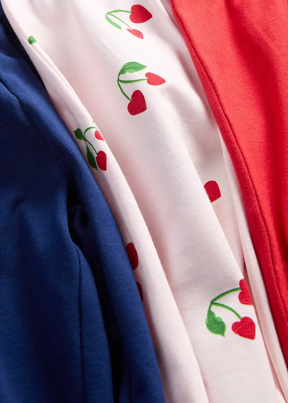 Caprileggings med ekologisk bomull och stretch (3-pack), bonprix