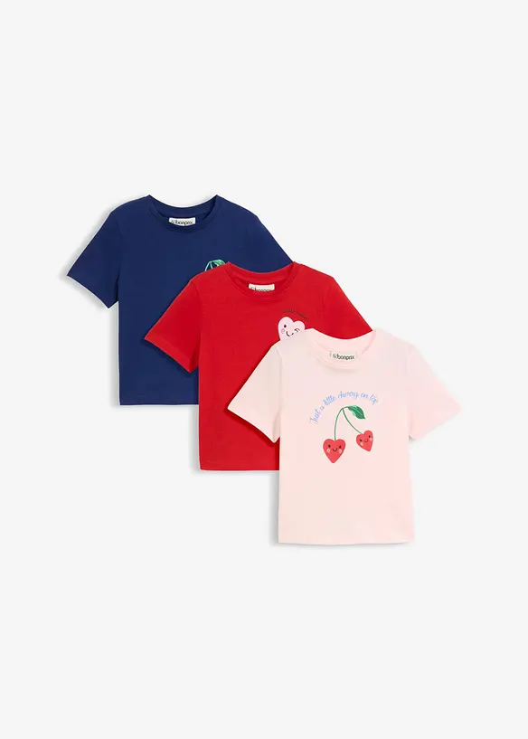 T-shirt i ekologisk bomull (3-pack), bonprix