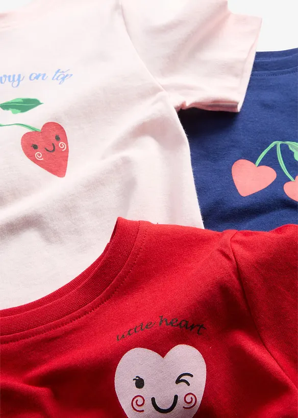 T-shirt i ekologisk bomull (3-pack), bonprix