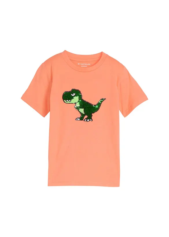 T-shirt med dinosauriemotiv av v&auml;ndbara paljetter fr&aring;n Tom Tailor, Tom Tailor