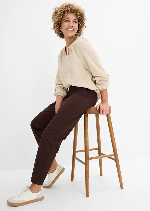 Twillbyxa i ballongmodell av bomull, bonprix