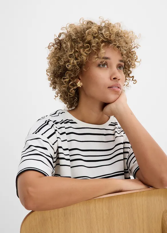 Randig T-shirt i bomull, bonprix