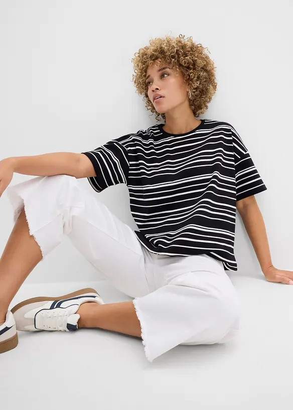 Randig T-shirt i bomull, bonprix