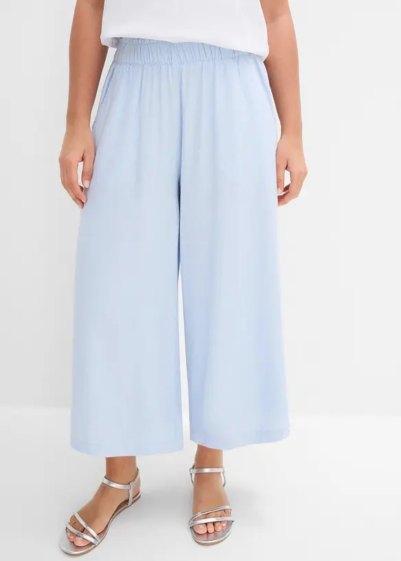 Palazzobyxa i linnemix, bonprix