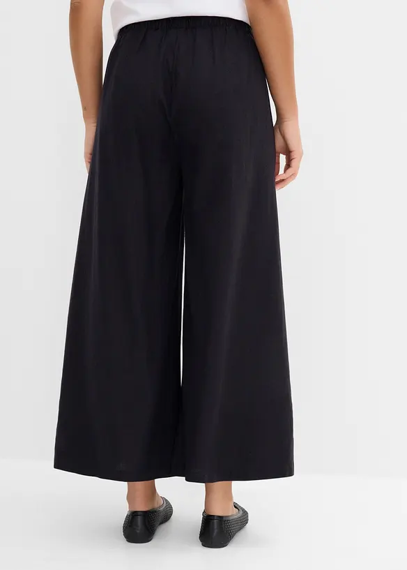 Palazzobyxa i linnemix, bonprix