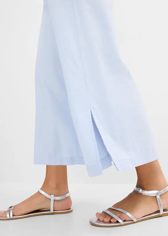 Palazzobyxa i linnemix, bonprix