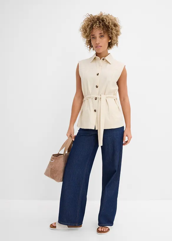 V&auml;st i bomull med sk&auml;rp, bonprix