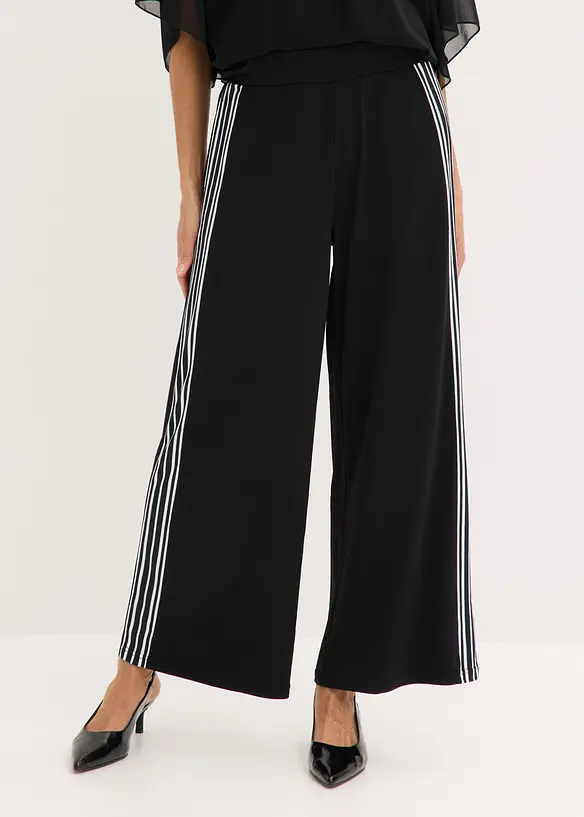 Jerseybyxa med r&auml;nder i sidan, bonprix