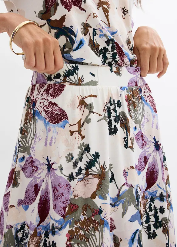 Kjol med mjuk viskos, bonprix