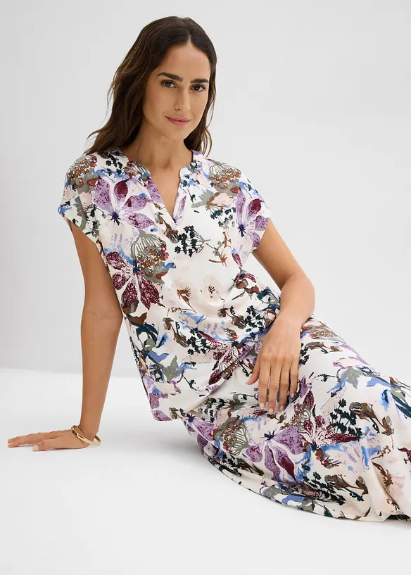 Tunika med korta &auml;rmar, av mjuk viskos, bonprix