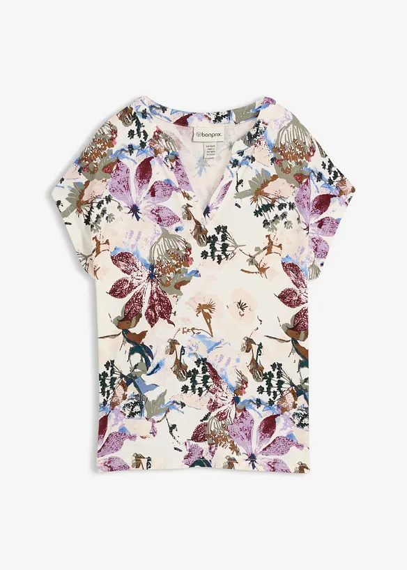 Tunika med korta &auml;rmar, av mjuk viskos, bonprix